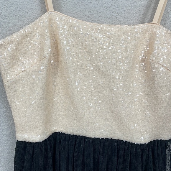 NWT Dress The Population Kady Dress Sequin Tulle Tiered Party Sparkle Sz L - Picture 4 of 11